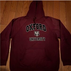Fruit of the Loom Burgundy Oxford University Hoodie